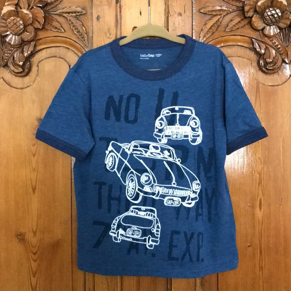 3/$20 BabyGap Boys Tee With Embroidered Cars